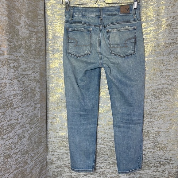 American Eagle Hi-Rise Jegging Crop Super Stretch Size 0 - Picture 7 of 14